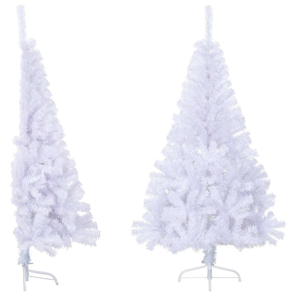 Künstlicher Halb-Weihnachtsbaum mit Ständer Grün 150 cm PVC