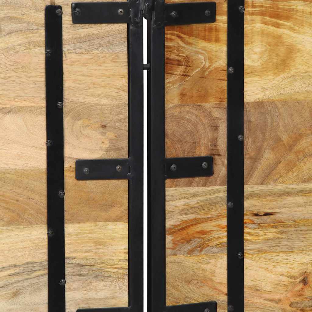 Kopfteil 100 cm Massivholz Mango und Eisen