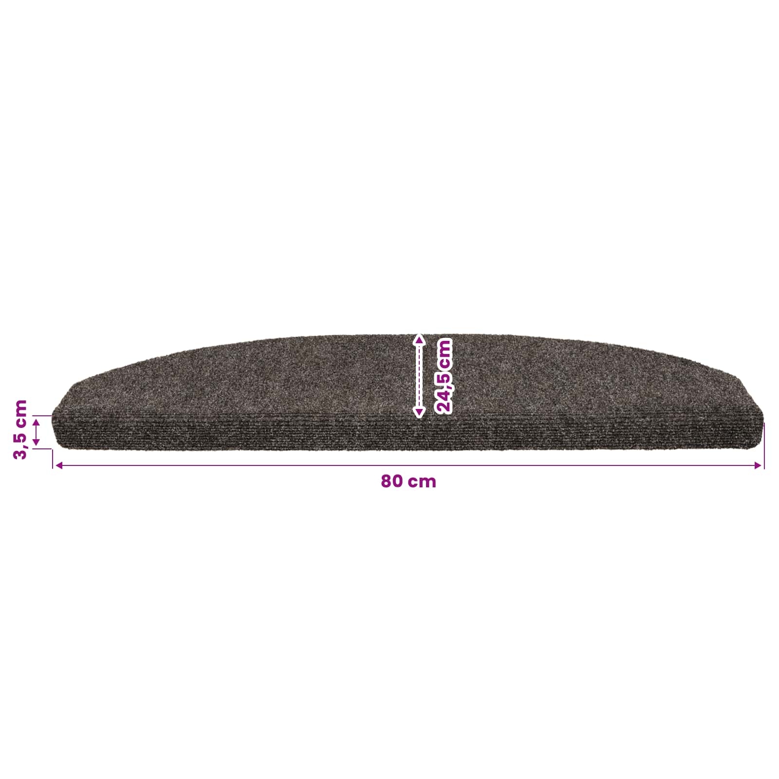 Selbstklebende Treppenschoner 15 pcs Beige 80 x 24,5 x 3,5 cm