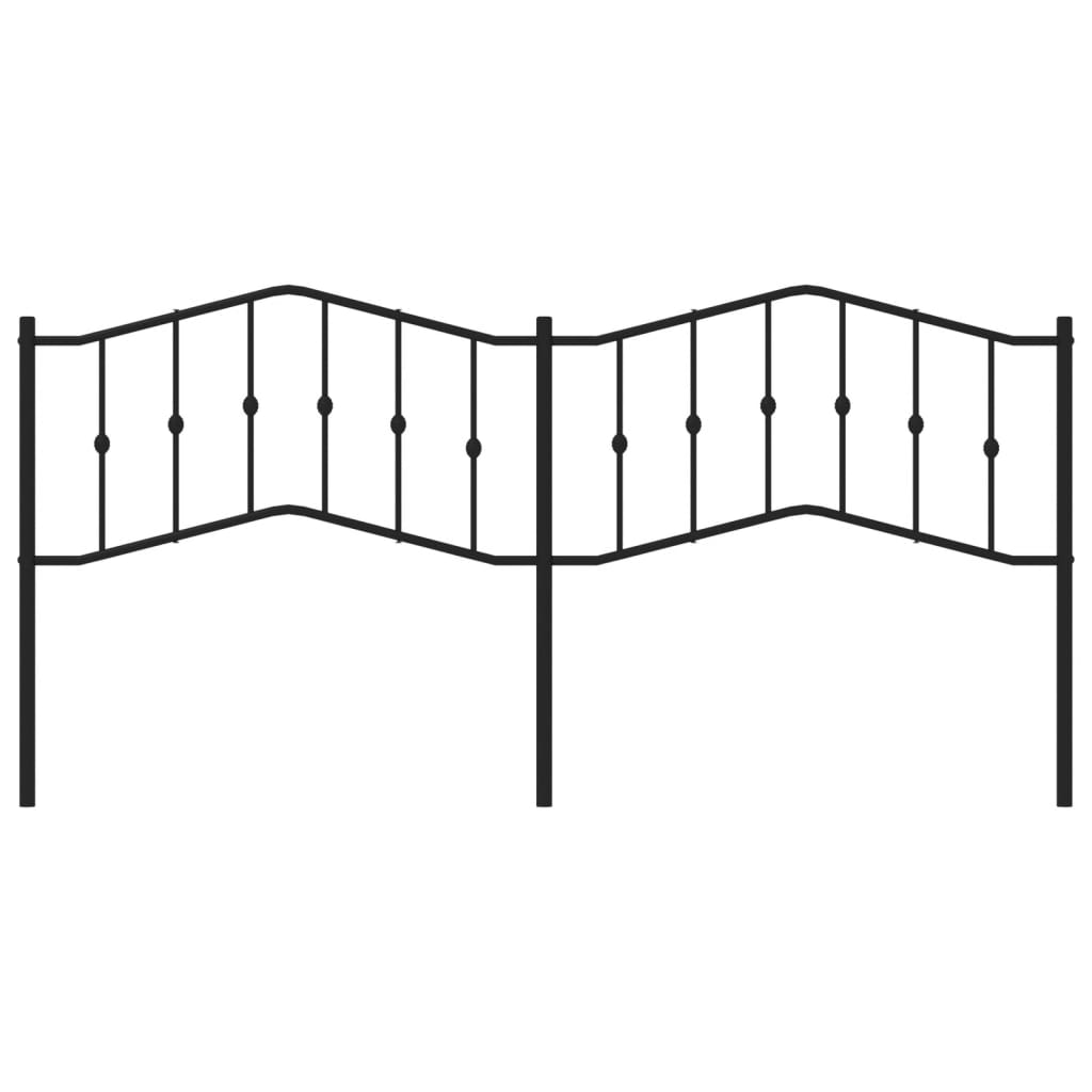 Ersatz-Kopfteil Metall Schwarz 90 cm