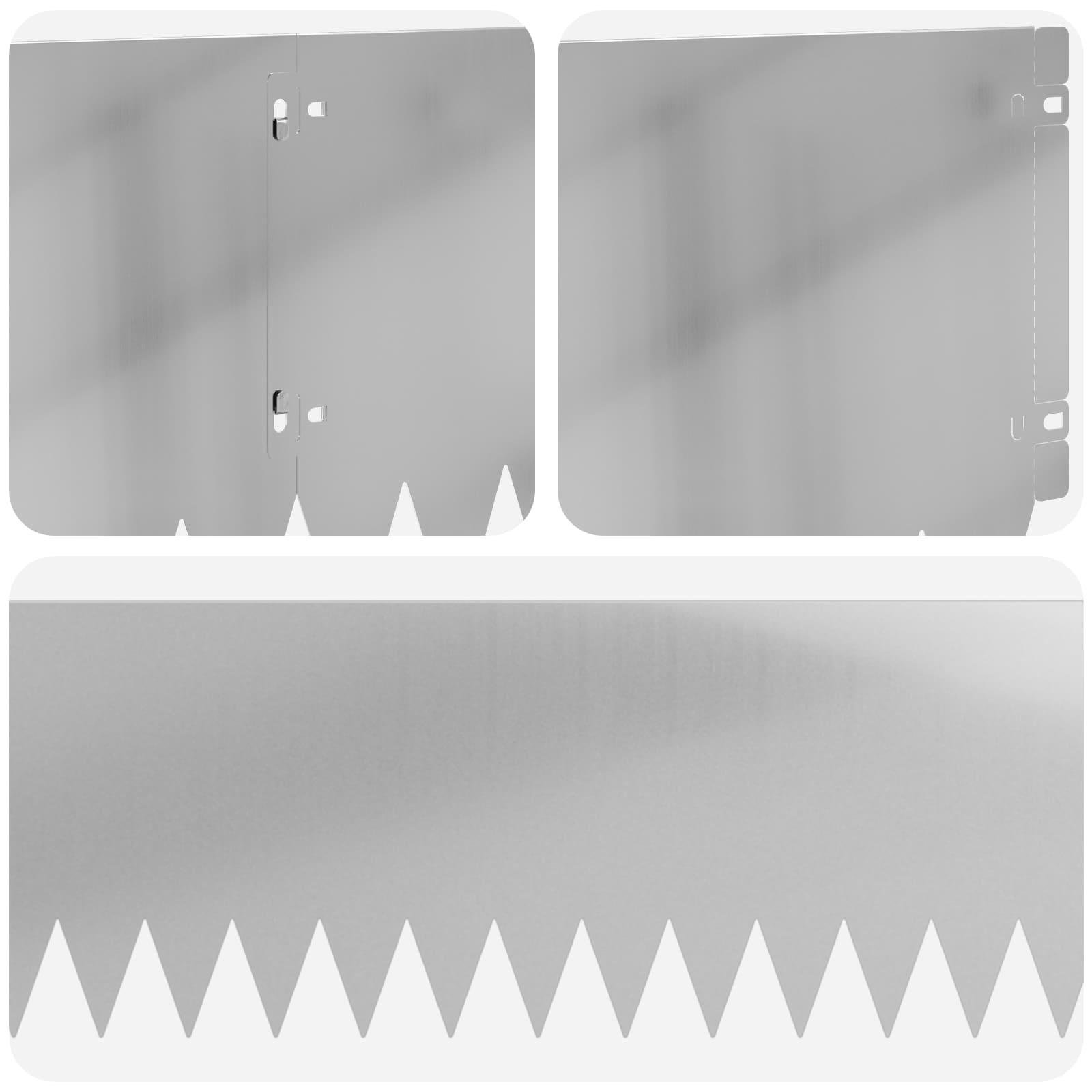 Raseneinfassung 10 pcs 103 x 10 cm Stahl Schwarz