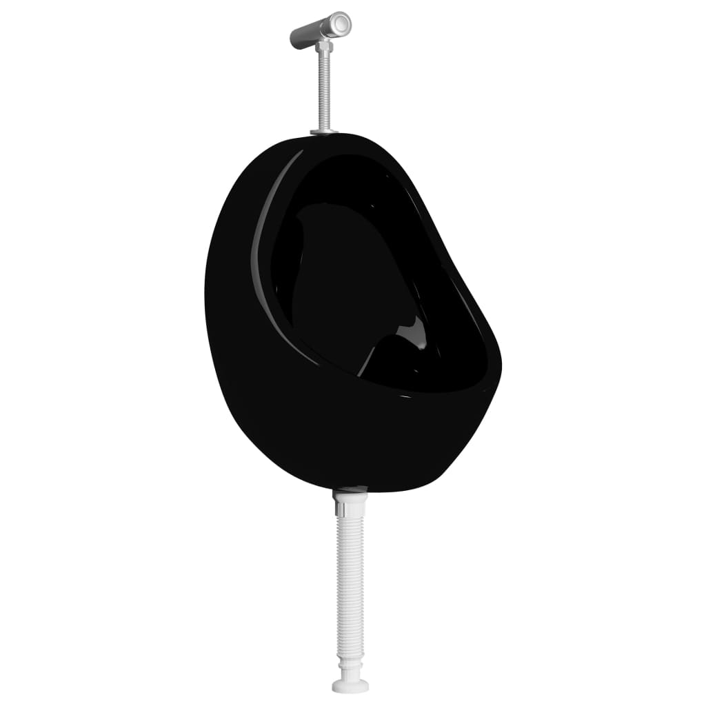 Wandurinal mit Spülventil Keramik Weiß