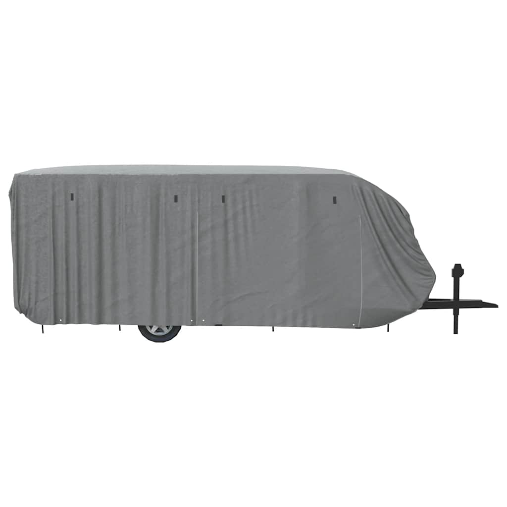 Schutzhülle für Wohnwagen Grau 460x250x220 cm Vliesstoff