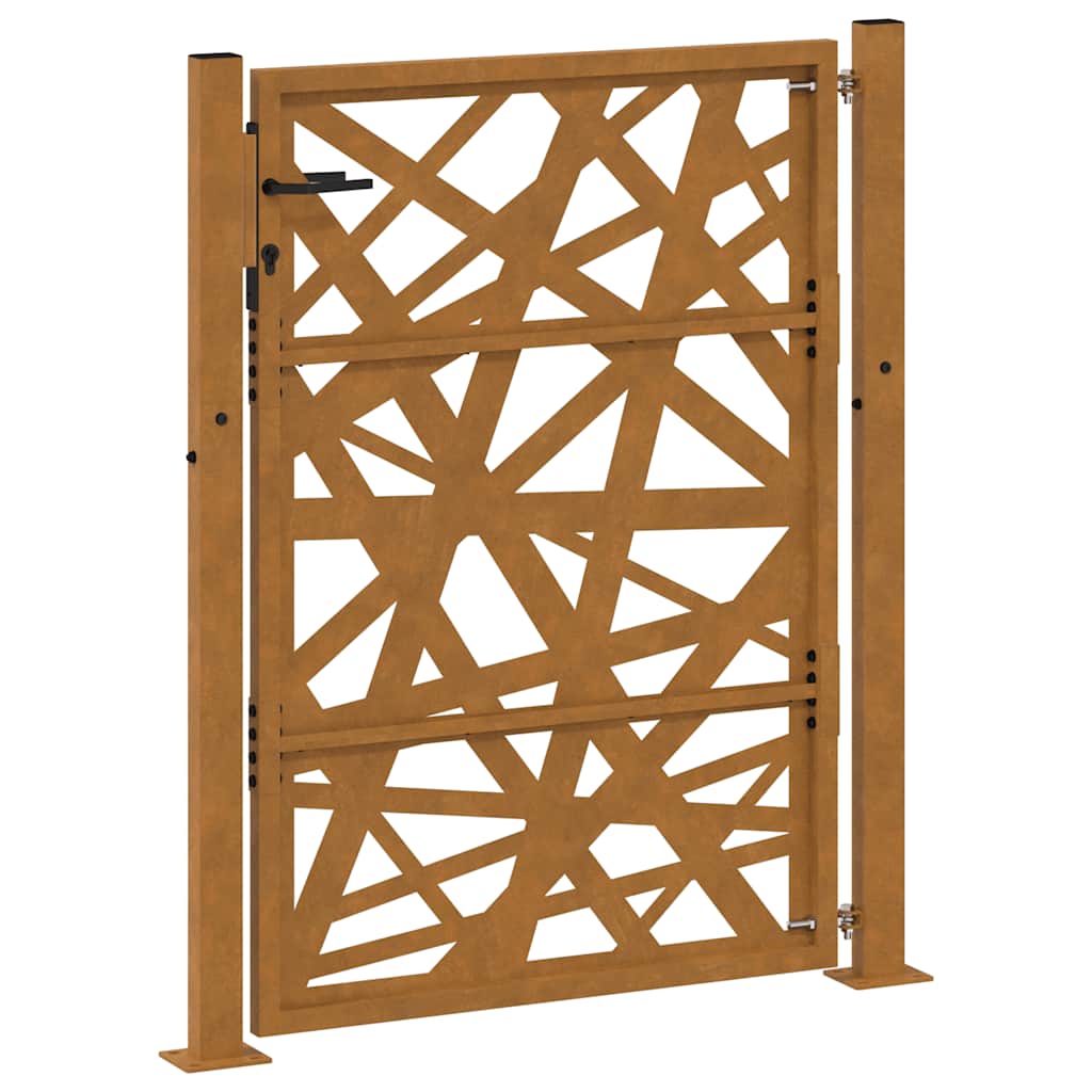Gartentor Schwarz 100x100 cm Stahl Lichtdesign