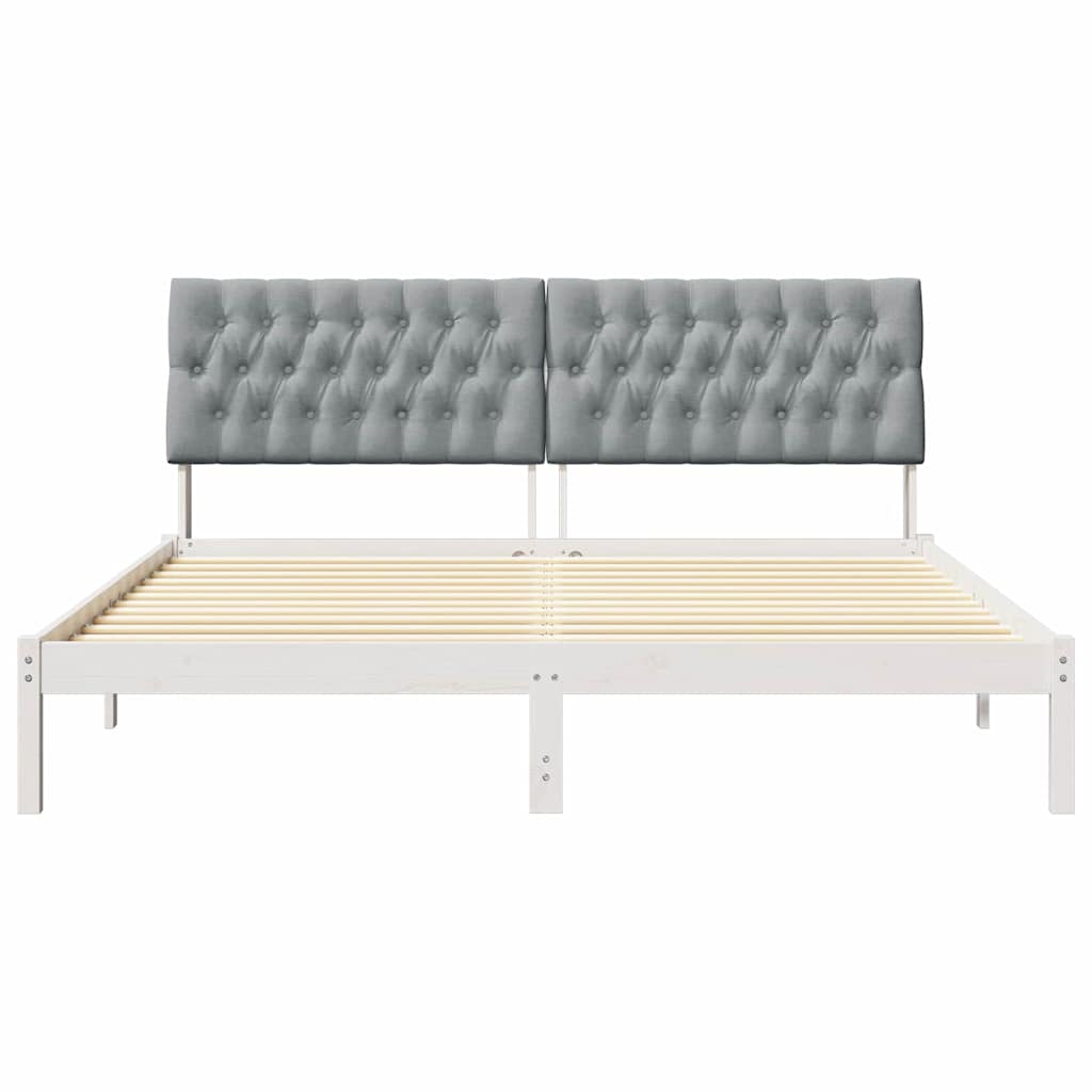 Bettgestell mit gepolstertem Kopfteil Braun 200 x 200 cm