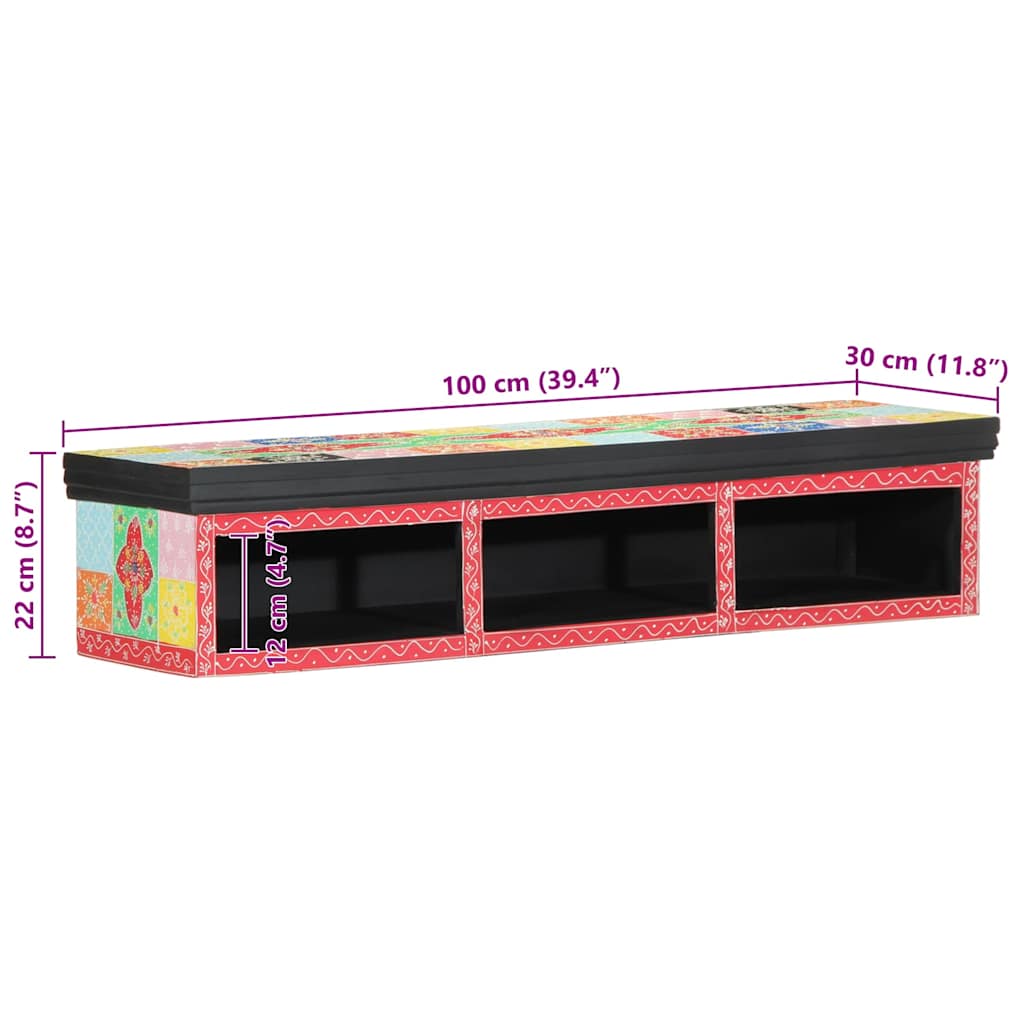 TV-Schränk mit Regal Mehrfarbig 80 x 30 x 22 cm Holzwerkstoff