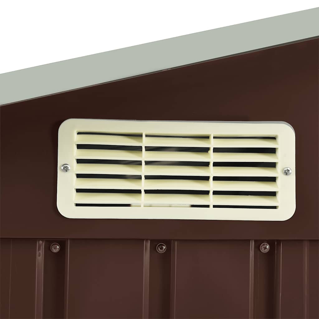 Gartenhaus mit Regal Grau 205x130x183 cm Eisen
