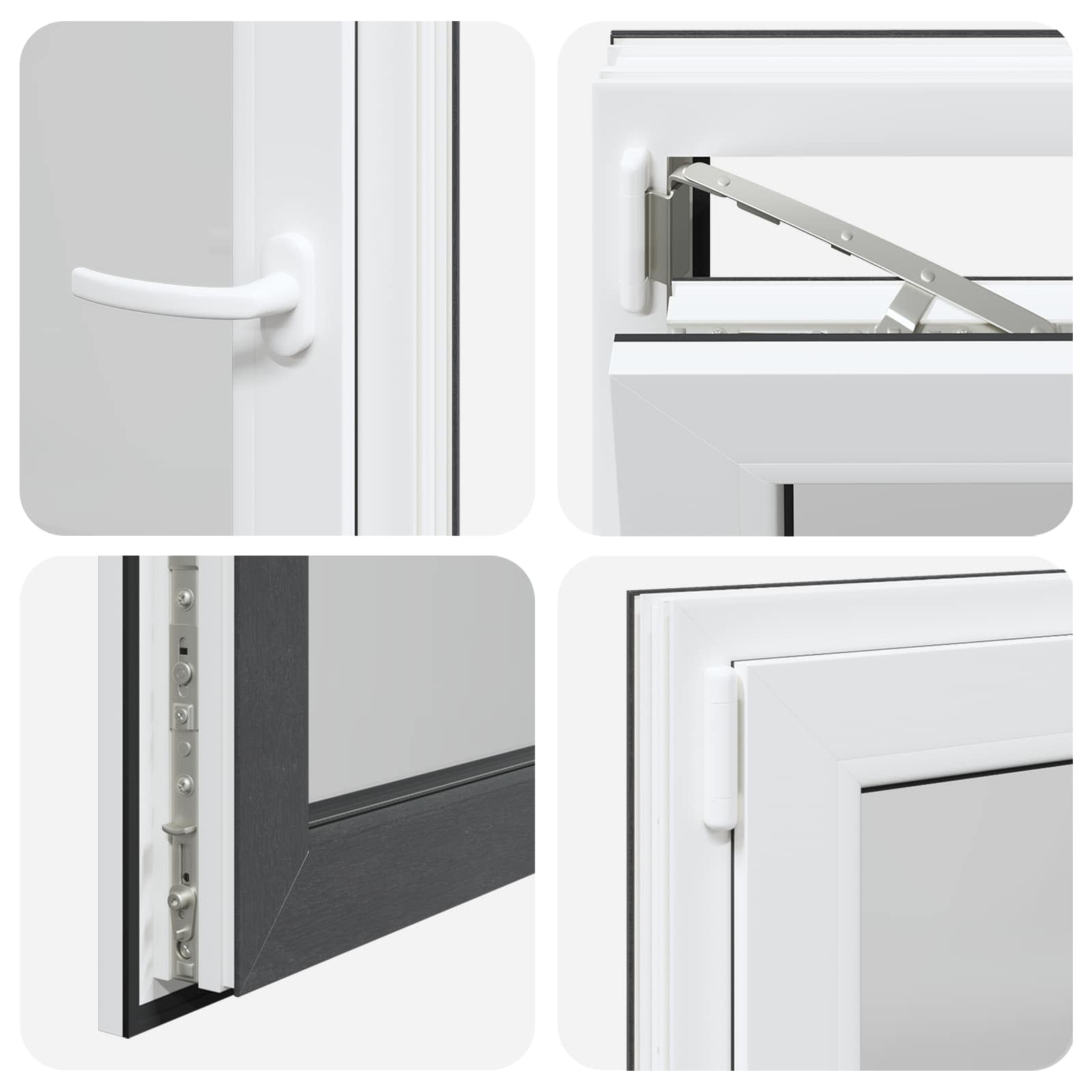 Kellerfenster RISOR 50 x 50 cm PVC und Glas Weiß