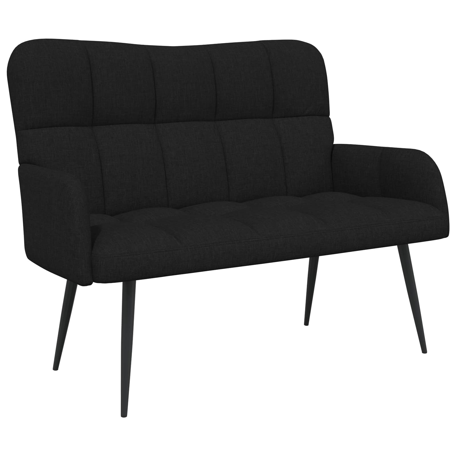 2-Sitzer Sofa Hellgrau 115 x 61 x 87 cm Stoff