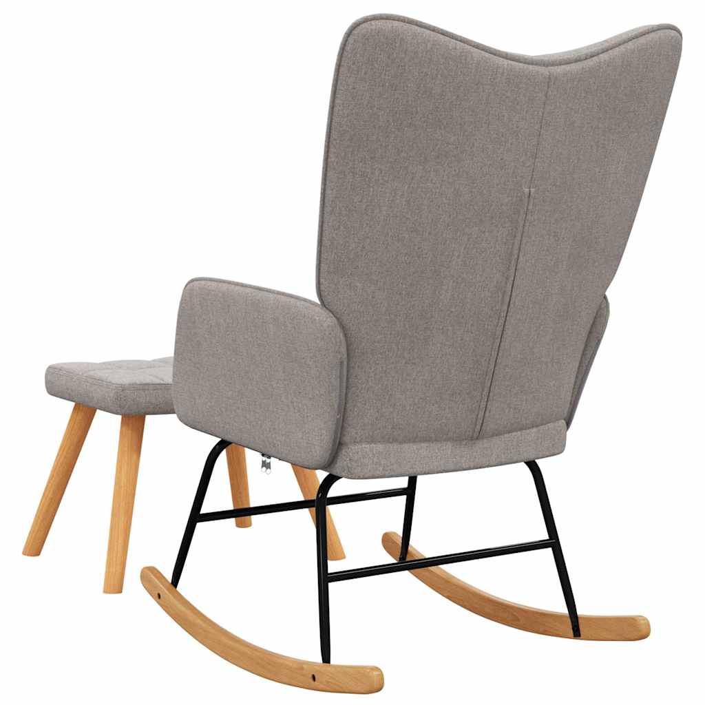 Schaukelstuhl Taupe Stoff