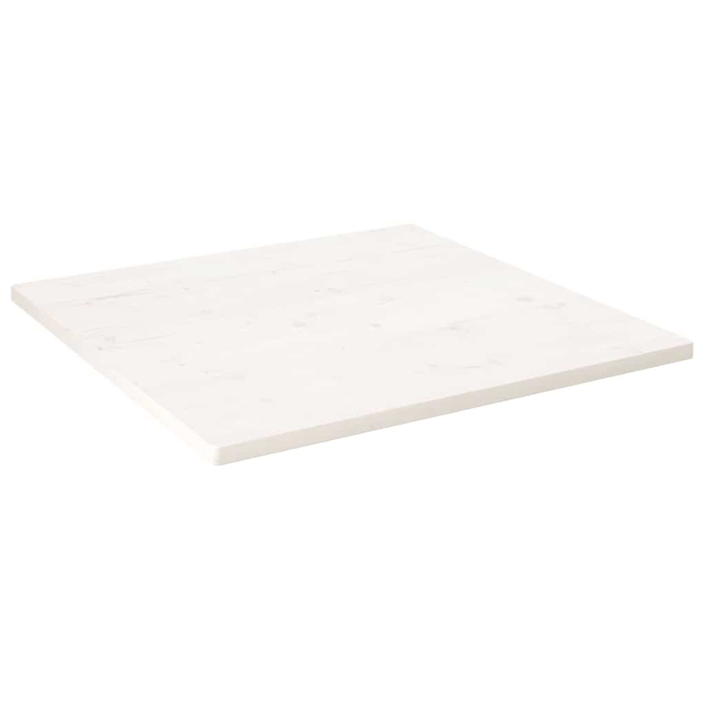 Tischplatte Weiß 40x40x2,5 cm Massivholz Kiefer Quadratisch
