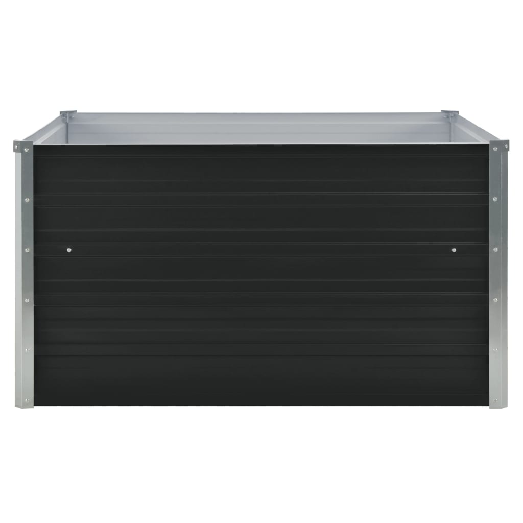 Hochbeet 100 x 100 x 45 cm Verzinkter Stahl Grau