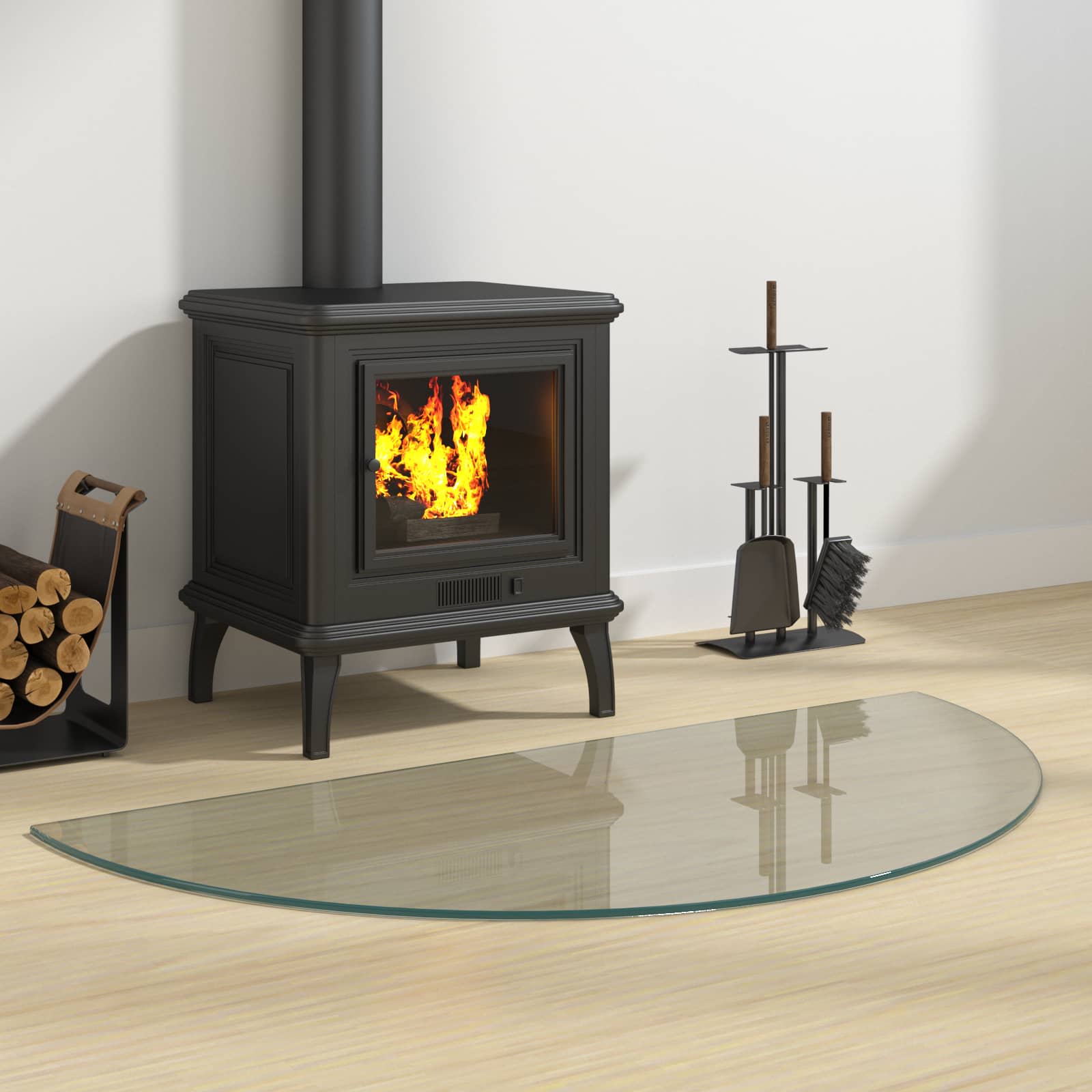 Feuerstelle Glasplatte Transparent 800 x 500 mm Glas