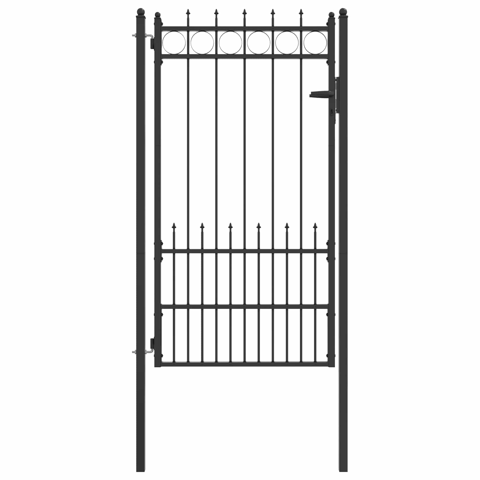 Zauntor HORST 100 x 75 cm Metall Schwarz Abschließbar