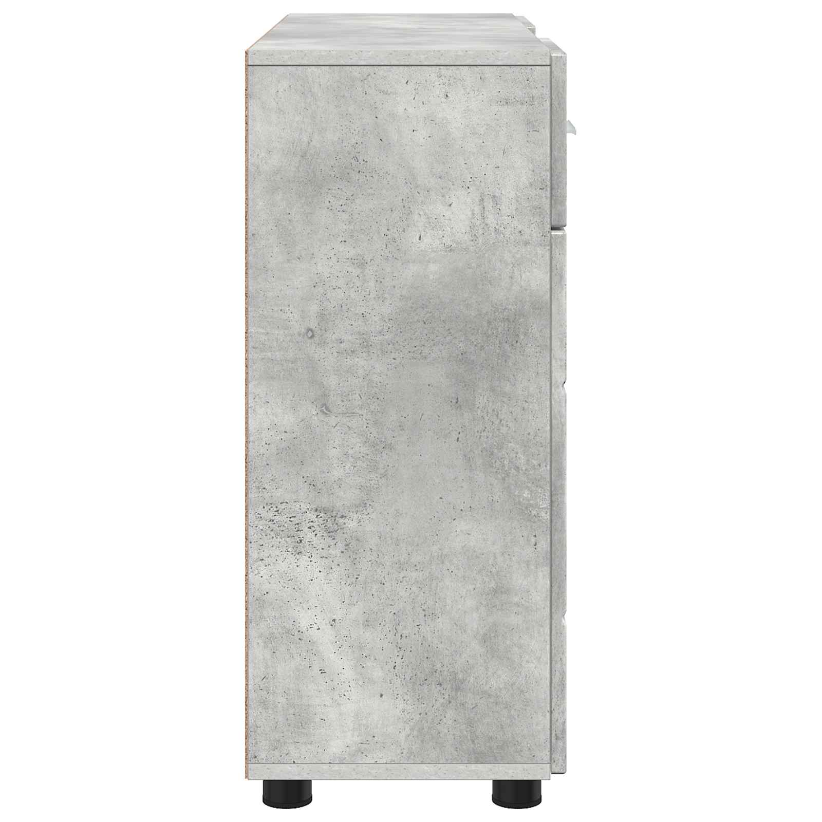 Highboard mit Regal FLORIN Weiß 60 x 35 x 182 cm Holzwerkstoff