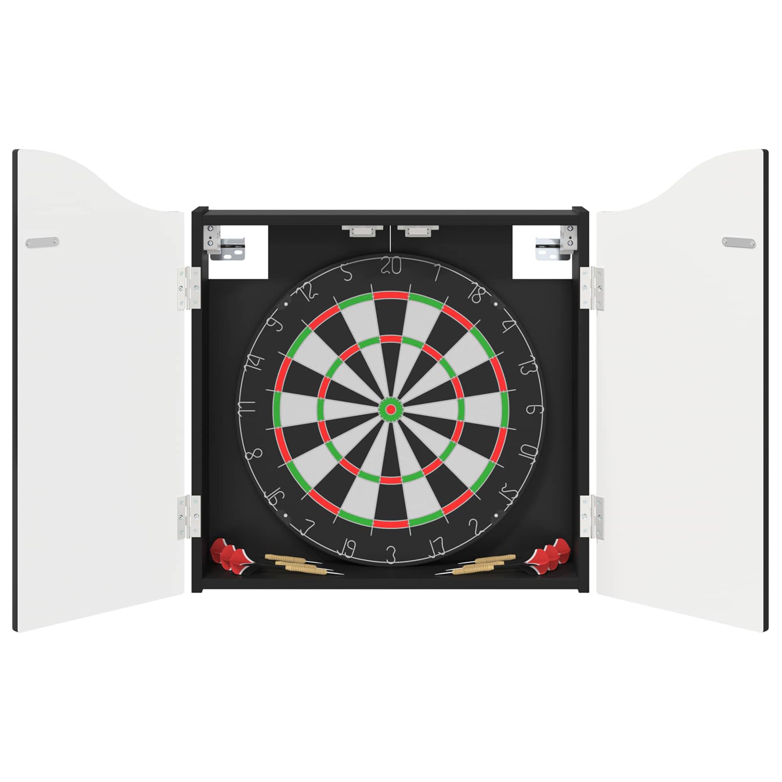 Dartboard Schrank Weiß 56 x 12 x 63 cm Holzwerkstoff