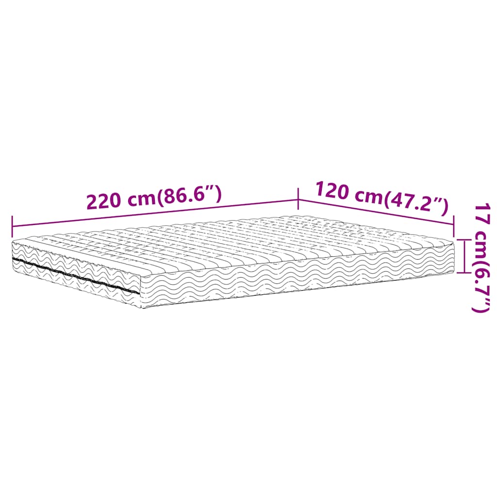 Schaumstoffmatratze Weiß 80x200 cm Härtegrad H2 H3