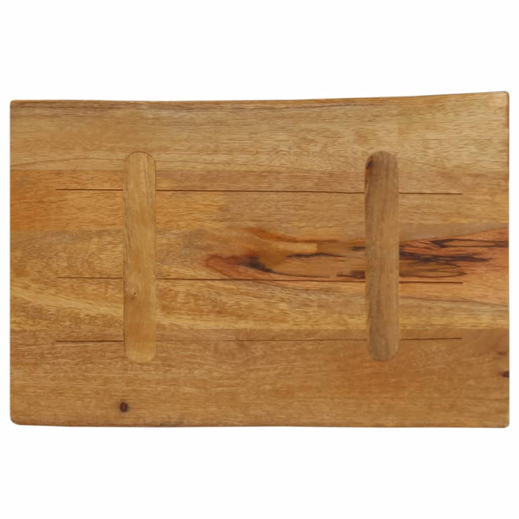 Tischplatte 40x40x2,5 cm Rechteckig Massivholz Akazie Baumkante