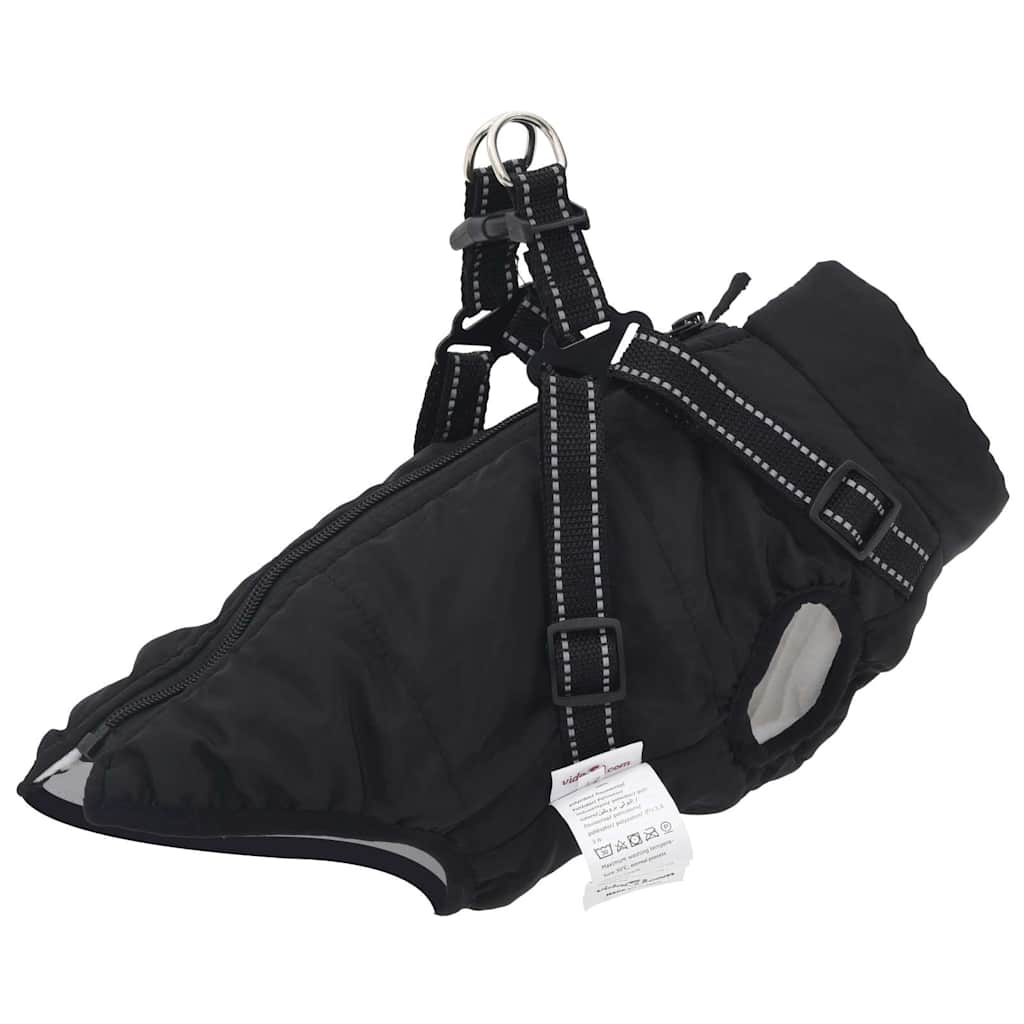 Hundemantel mit Geschirr Wasserdicht Reflektierend Lila L48