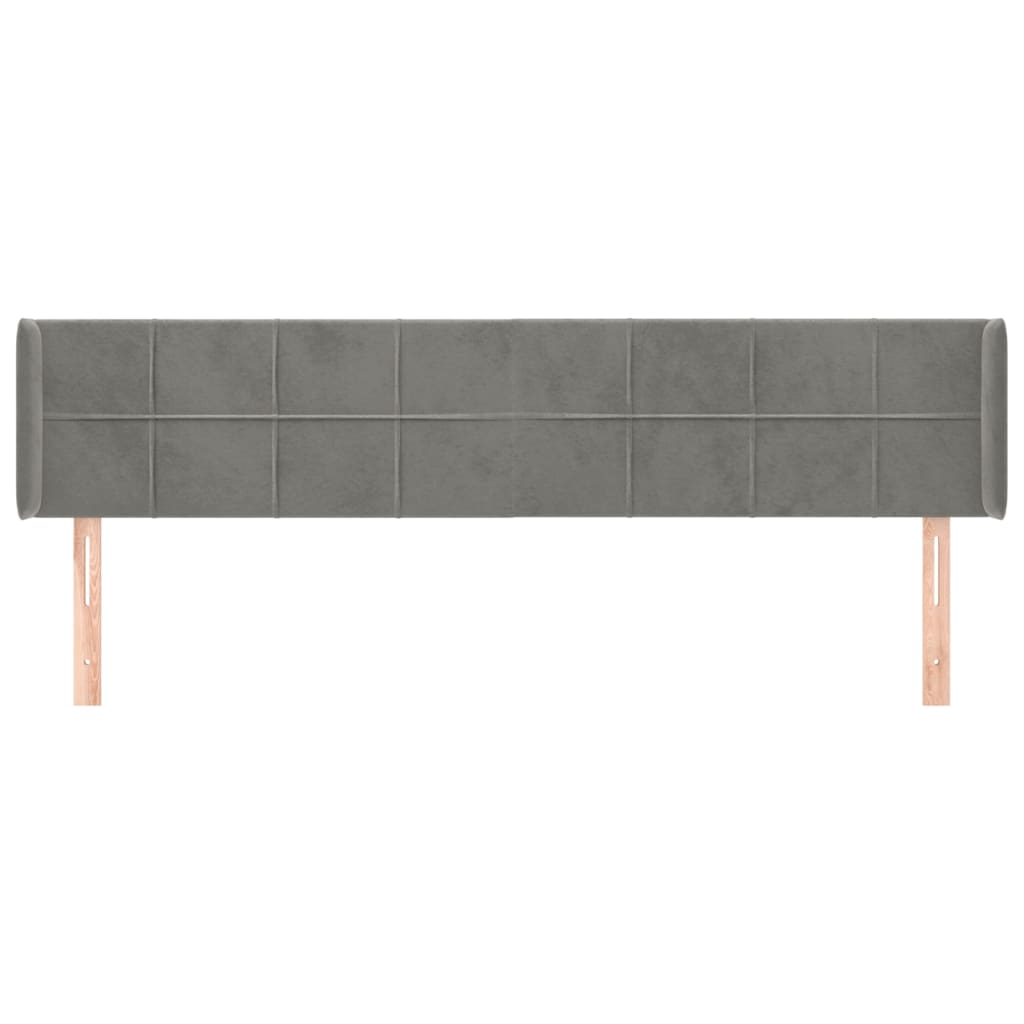 Kopfteil mit Ohren Dunkelblau 93x16x78/88 cm Samt