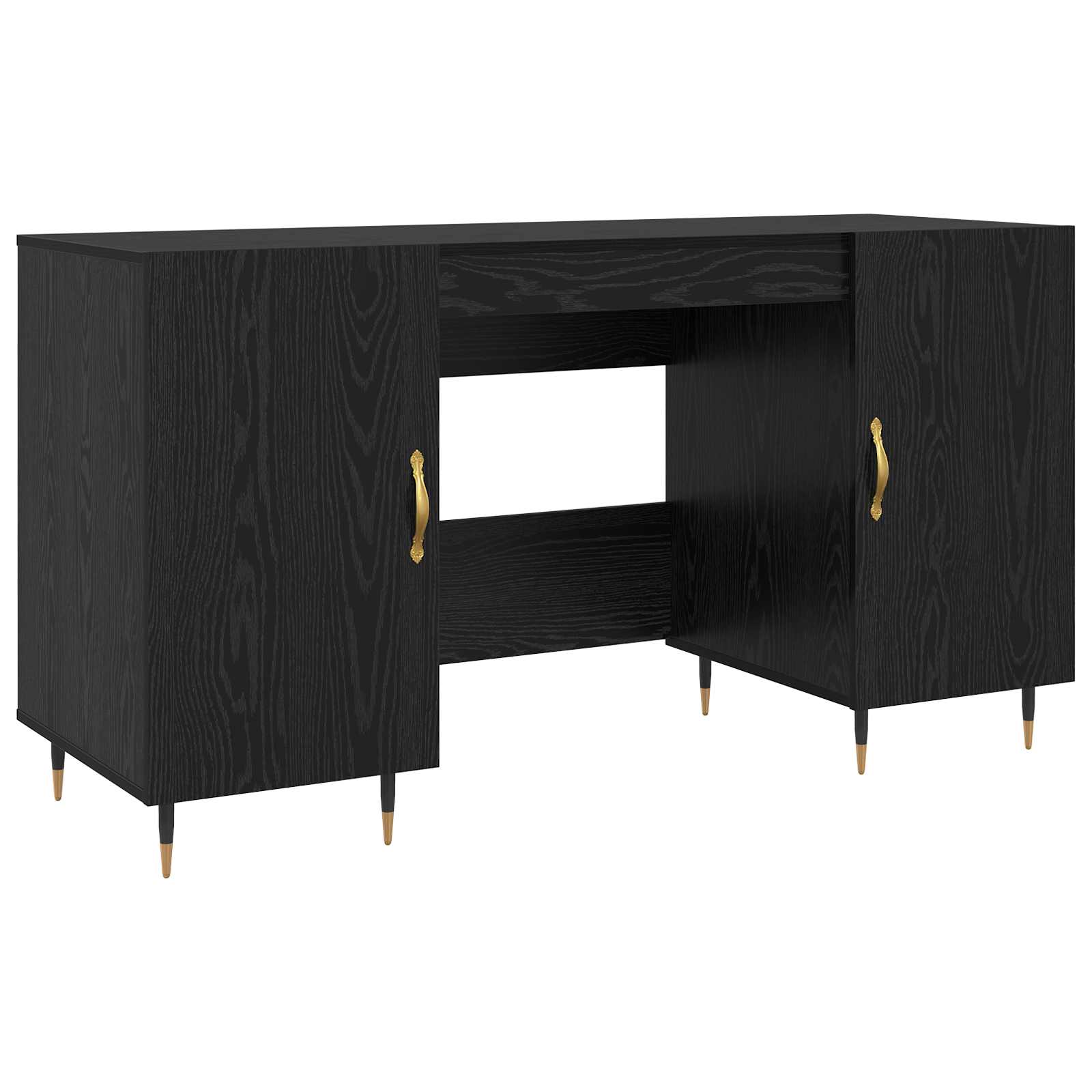 Schreibtisch Betongrau 140x50x75 cm Holzwerkstoff