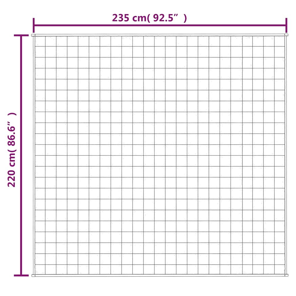 Gewichtsdecke Grau 122x183 cm 5 kg Stoff