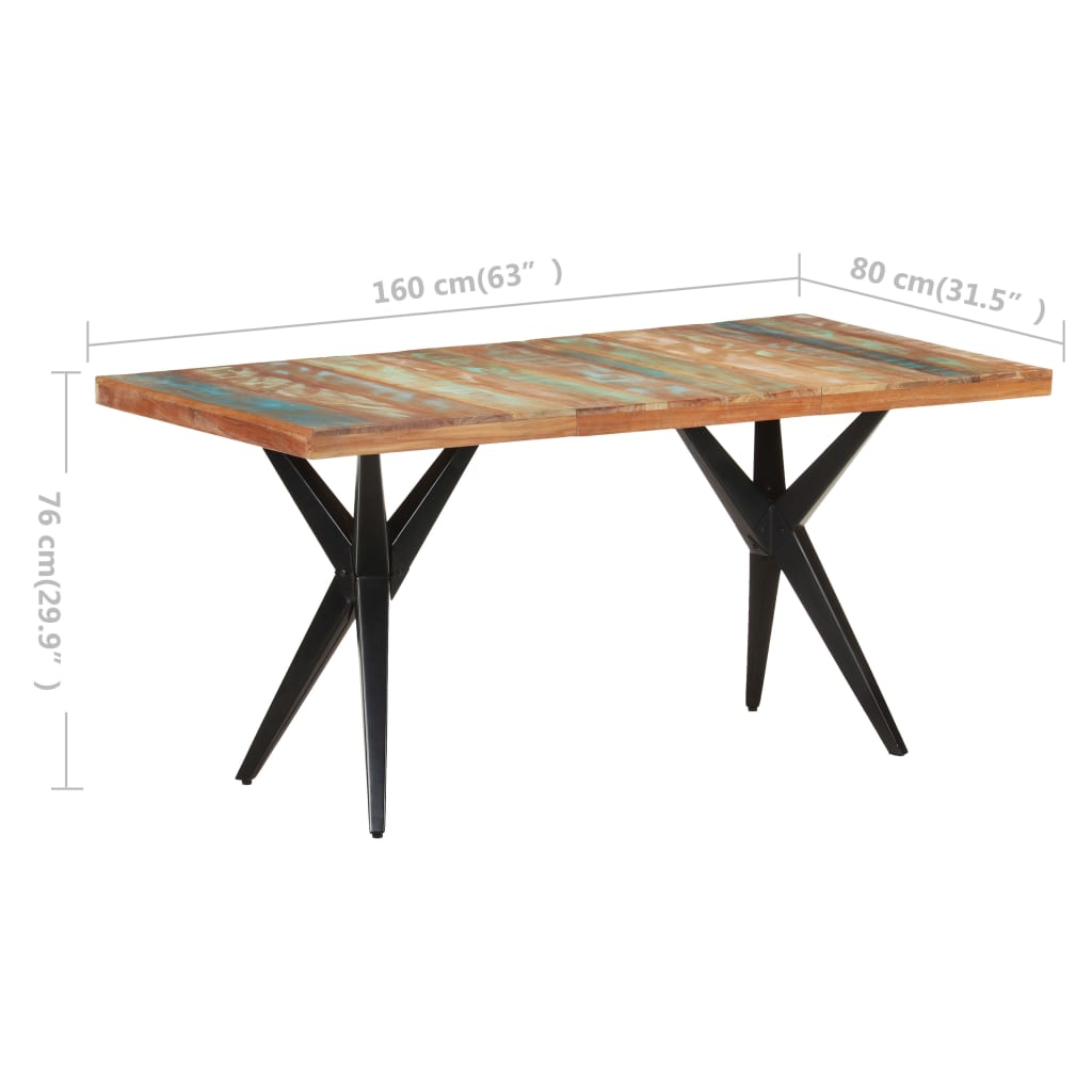 Esstisch 160x80x76 cm Massivholz Akazie