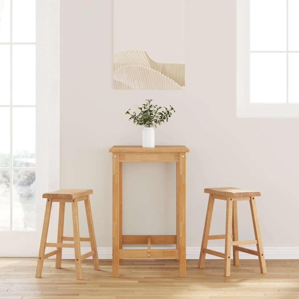 Barhocker 2 Stk. Massivholz