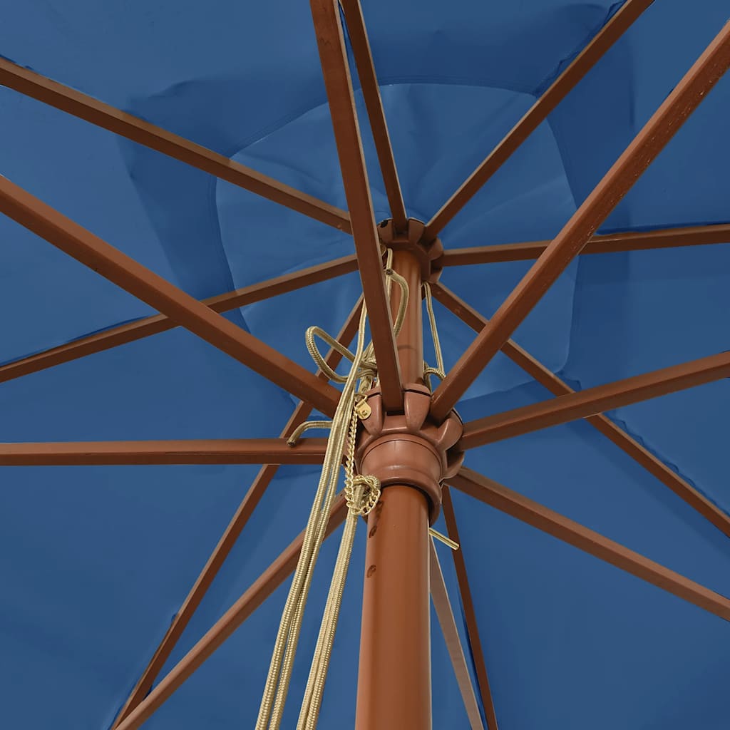 Sonnenschirm mit Holzmast Sandfarben 300x300x273 cm