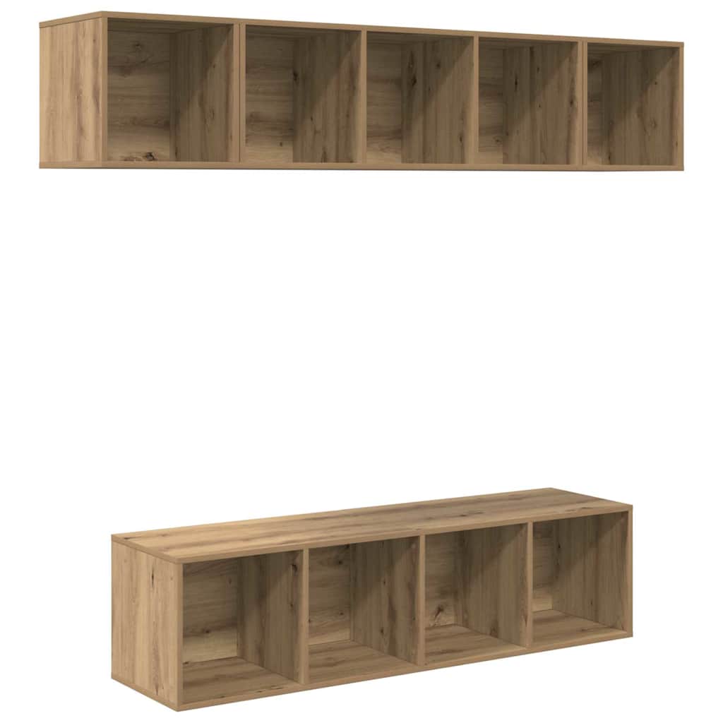 4-tlg. TV-Schrank-Set Weiß Holzwerkstoff