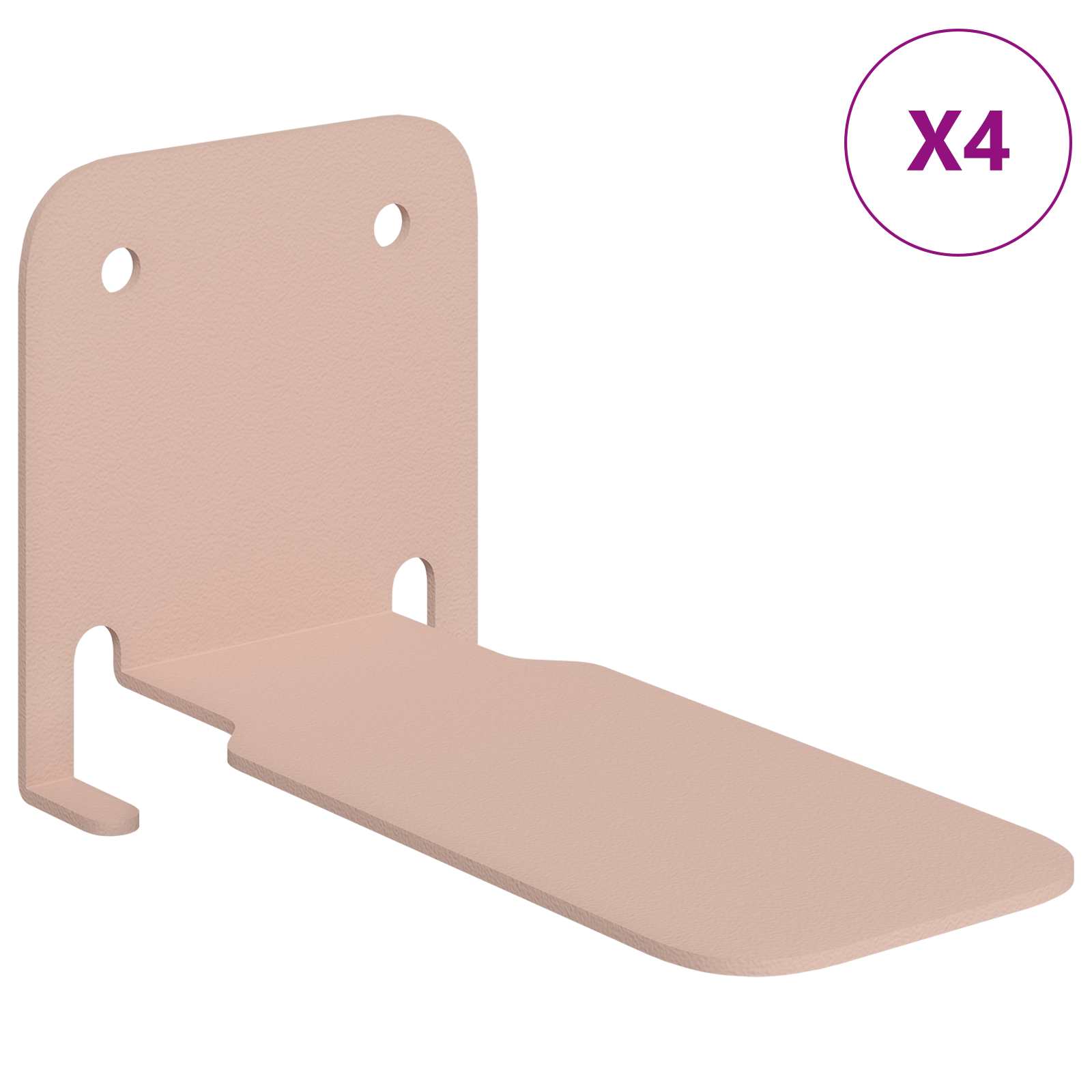 Unsichtbares Schwimmendes Regal 4 pcs Schwarz 6 x 11 x 6,5 cm