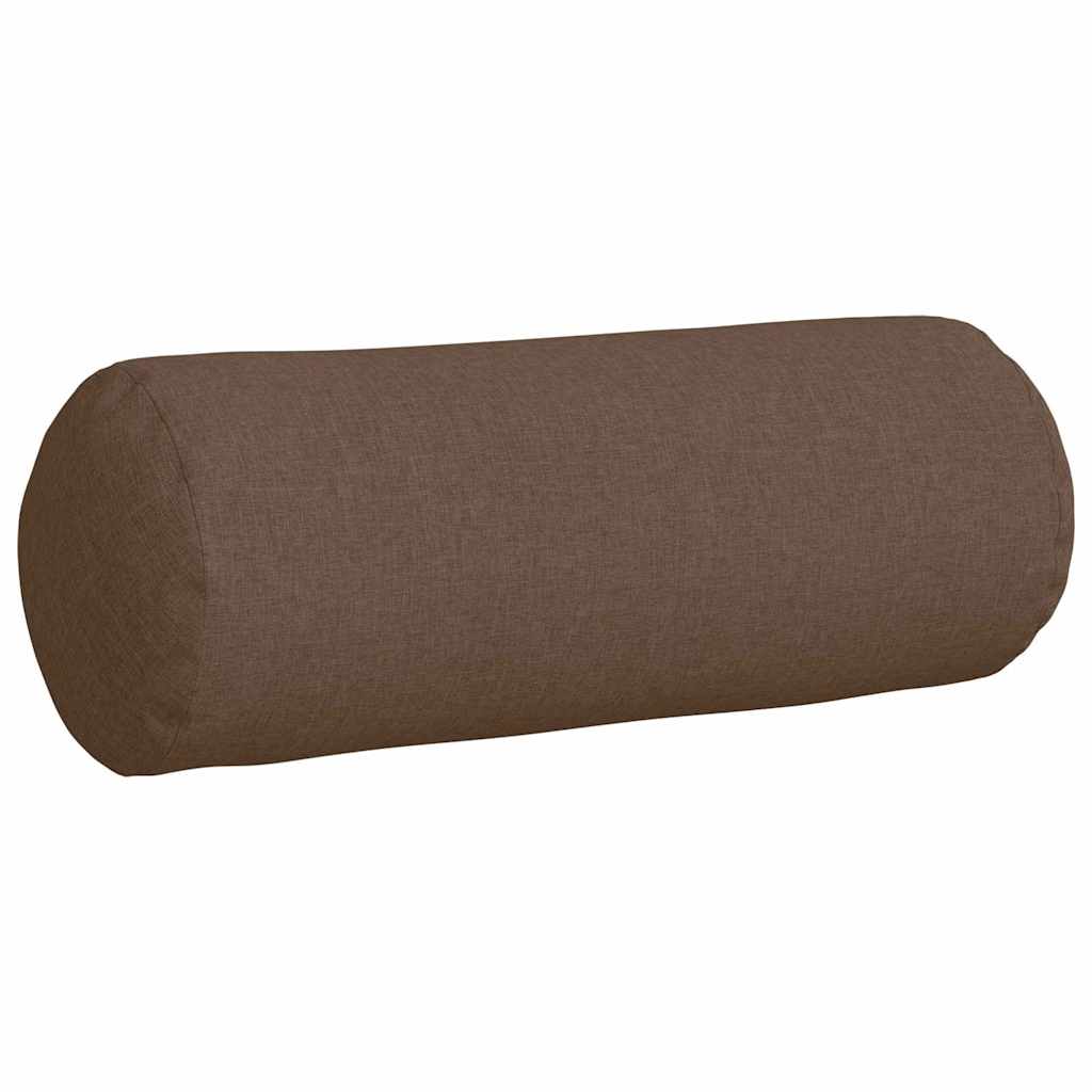 Bolsterkissen 2 Stück Hellgrau Ø 15 x 40 cm Stoff