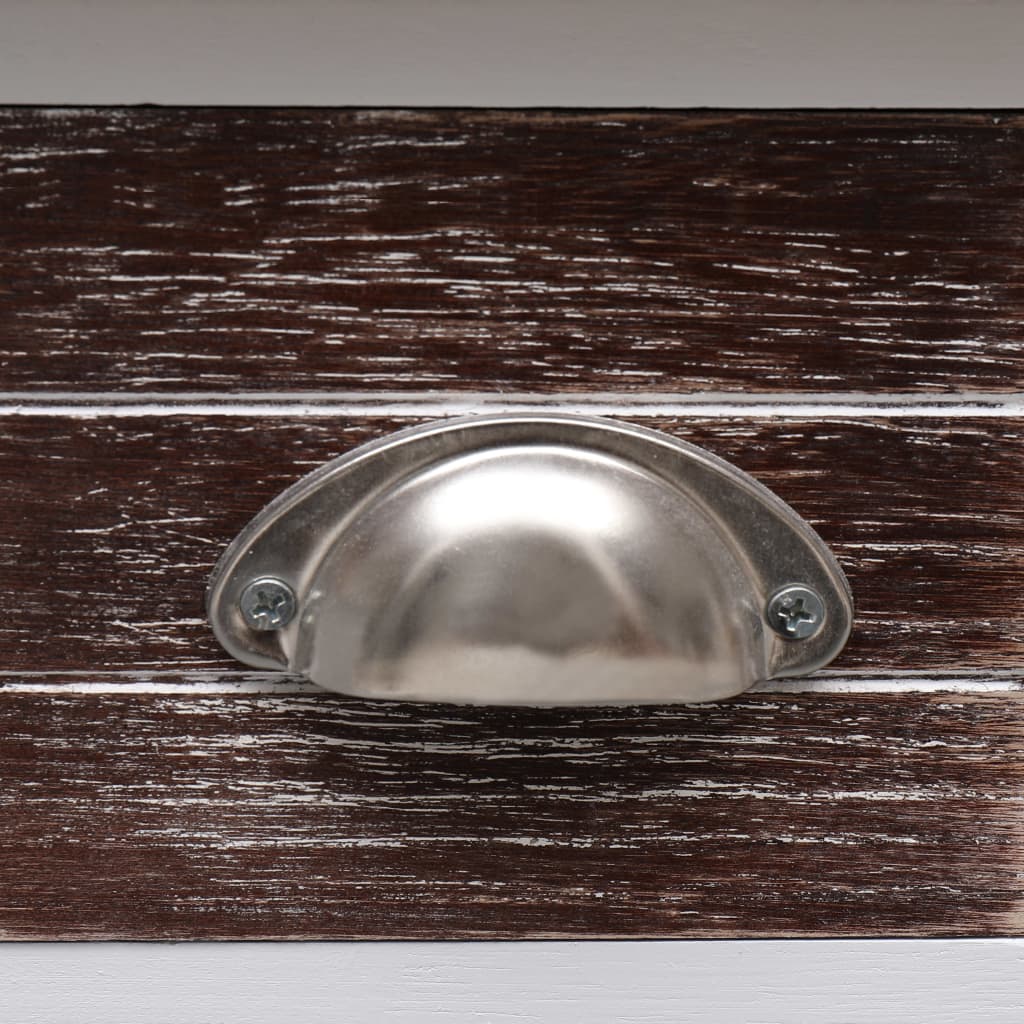 Beistelltisch Grau 40x40x40 cm Paulownia Holz