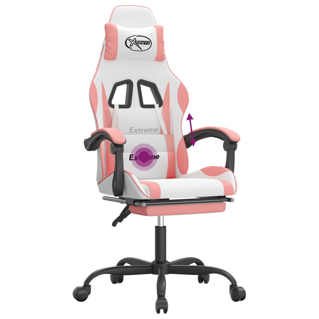 Gaming-Stuhl Drehbar Schwarz und Grün Kunstleder