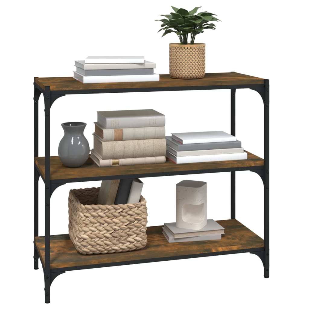 Bücherregal Schwarz 40x33x70,5 cm Holzwerkstoff und Stahl