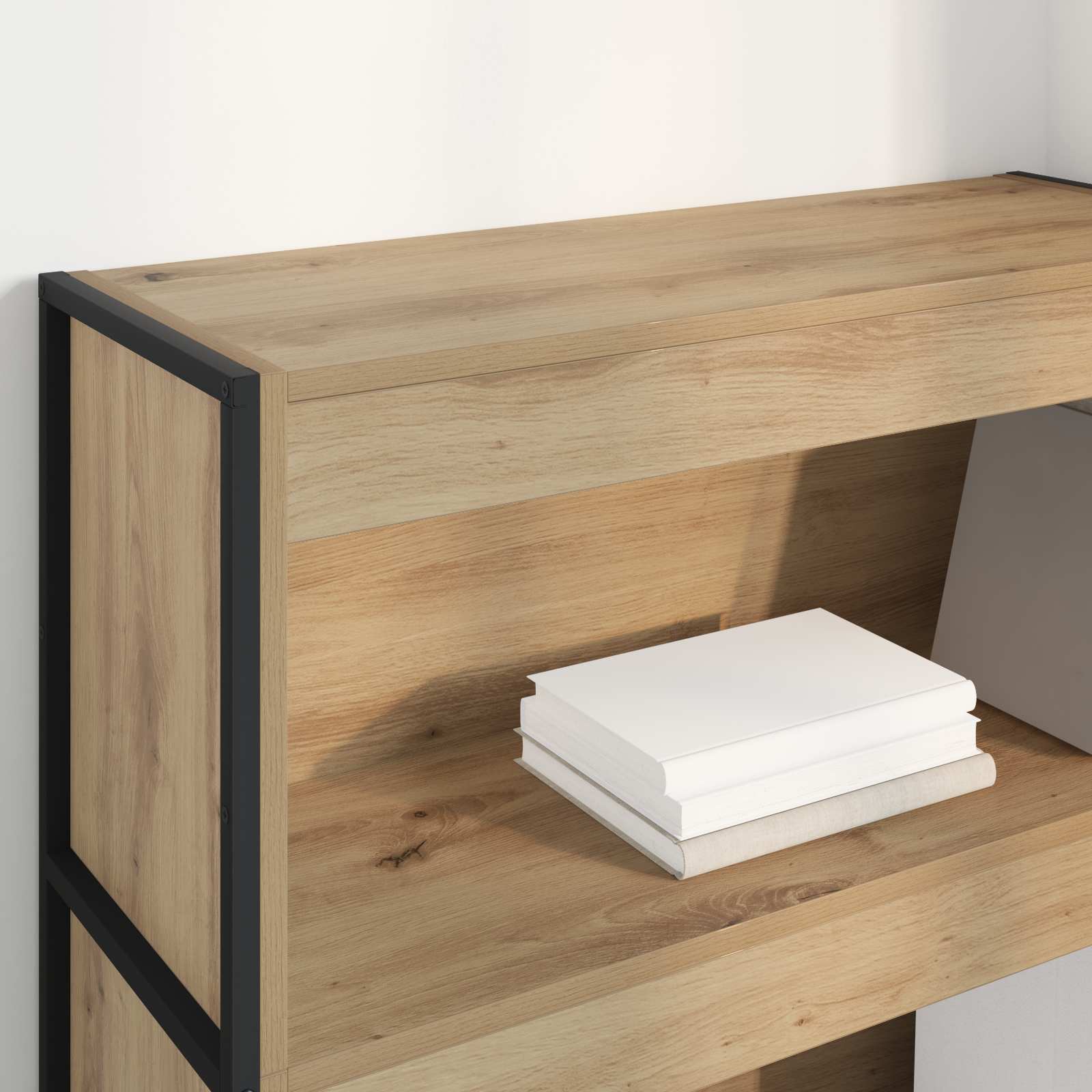 Bücherregal 2 pcs Schwarz Eichen-Optik 60 x 30 x 189,5 cm