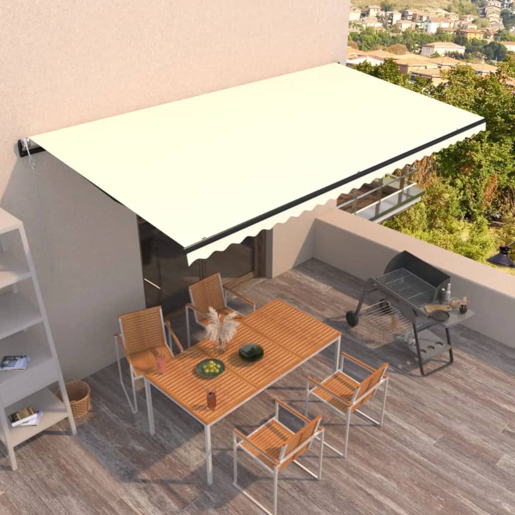 Markise Automatisch Einziehbar 350x250 cm Creme