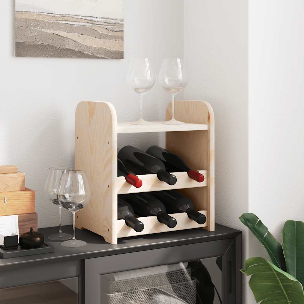 Weinregal 33x25x37 cm Massivholz Kiefer