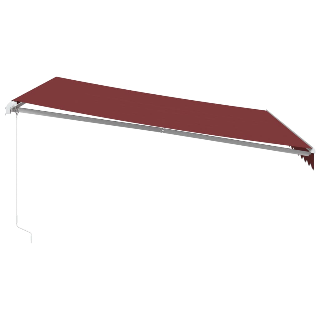 Markise Manuell Einziehbar mit LED 300x250 cm Blau und Weiß