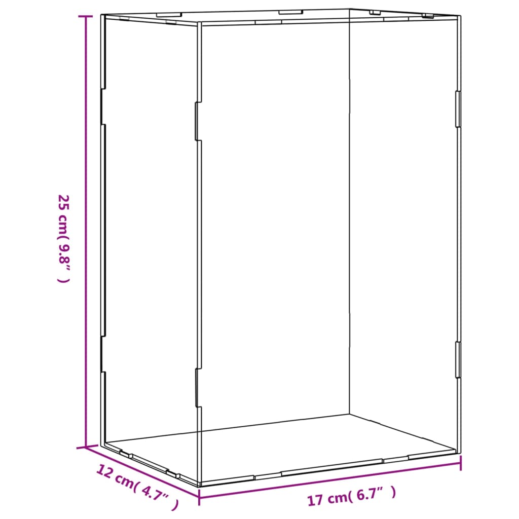 Displaybox Transparent 14x14x22 cm Acryl