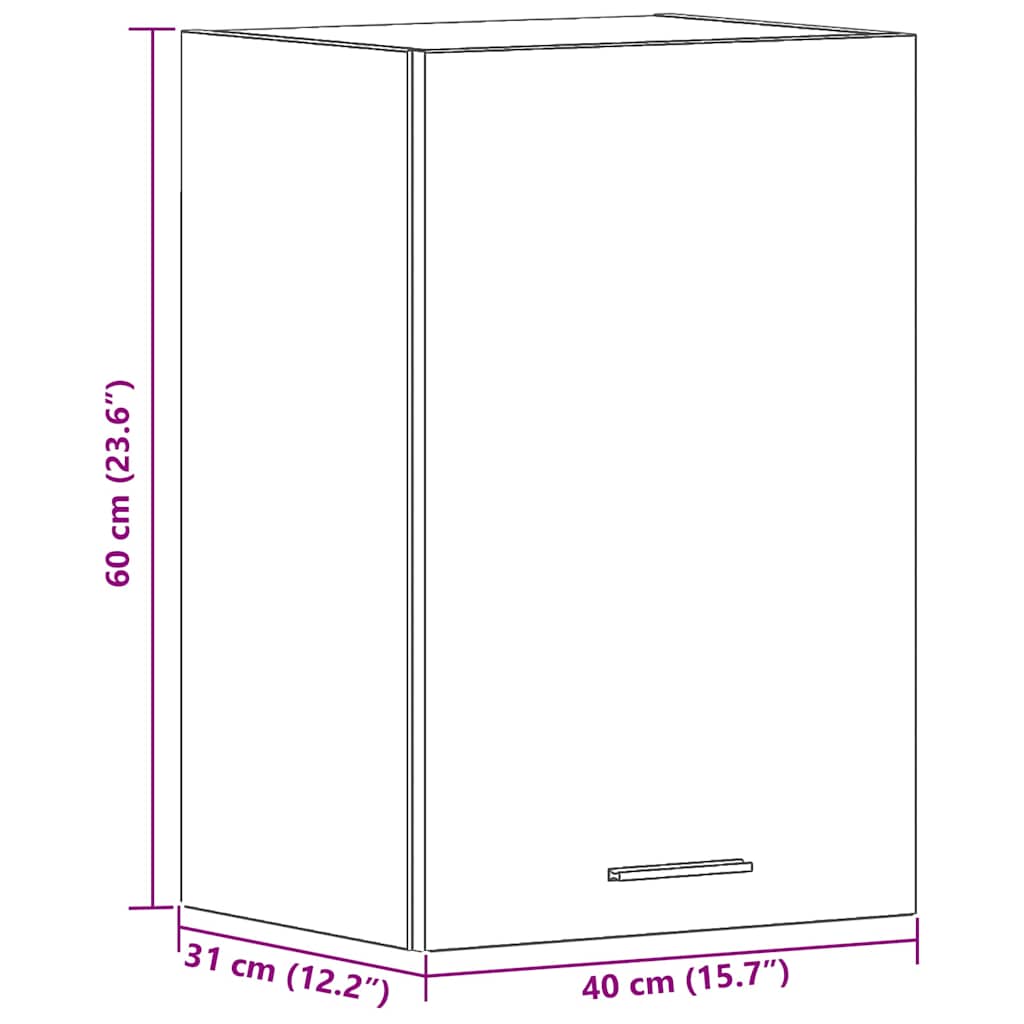 Unterschrank Lyon Weiß 60x46x81,5 cm Holzwerkstoff