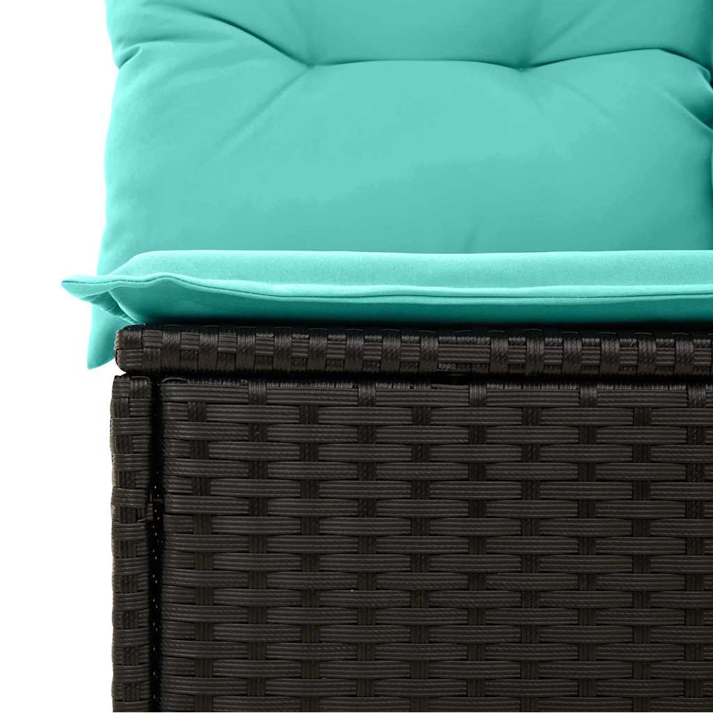 Garten Essgruppe mit Kissen 9 pcs Grau und Marineblau