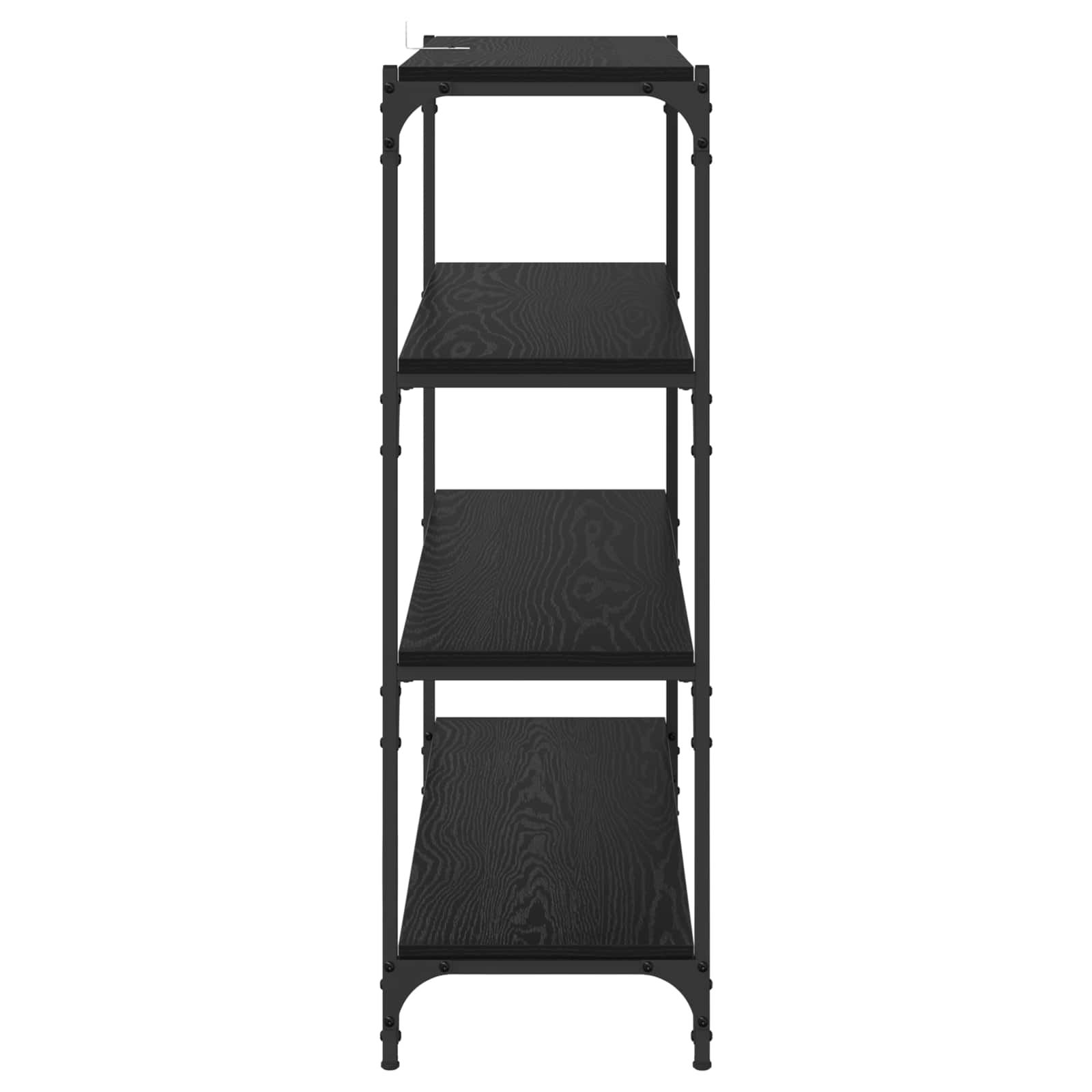 Bücherregal Schwarz 40x33x70,5 cm Holzwerkstoff und Stahl