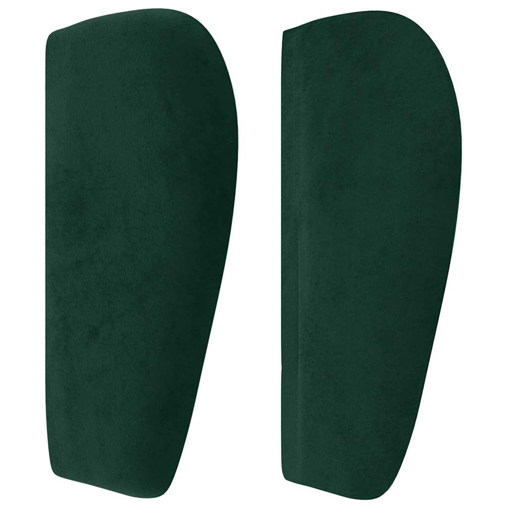 Kopfteil mit Ohren Dunkelblau 203x23x118/128 cm Samt