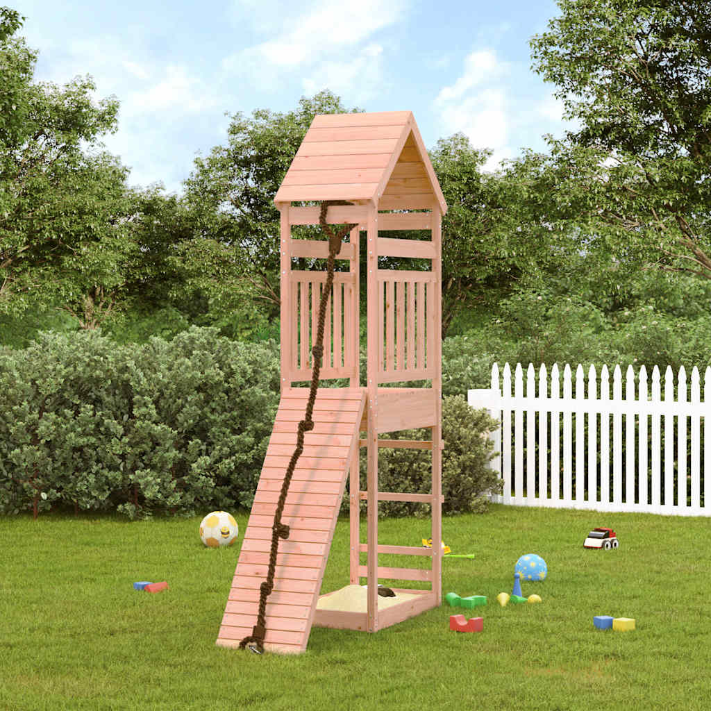 Spielturm mit Kletterwand Massivholz Kiefer