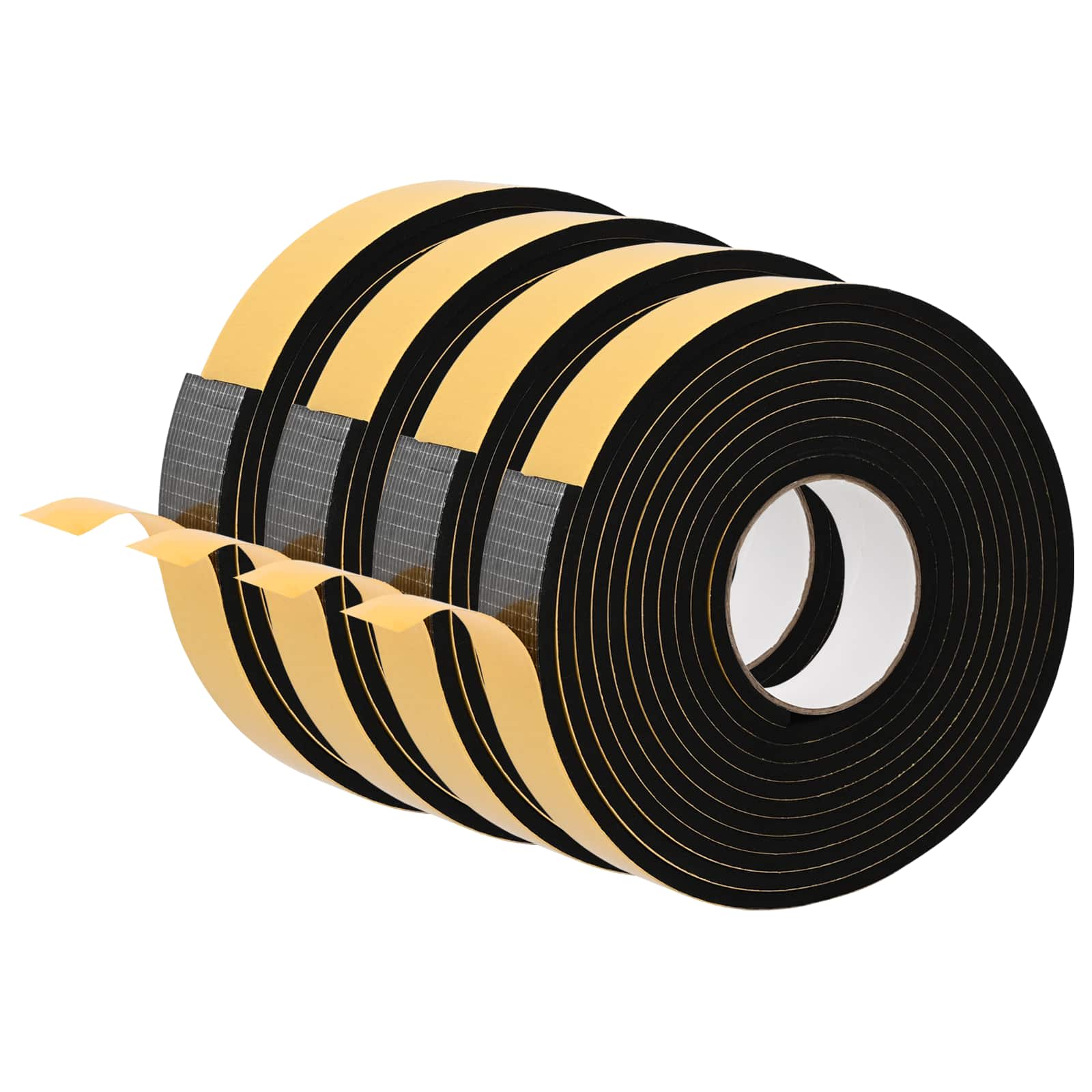 Selbstklebendes Schaumstoffband Schwarz 10mm x 10m CR-Schaum