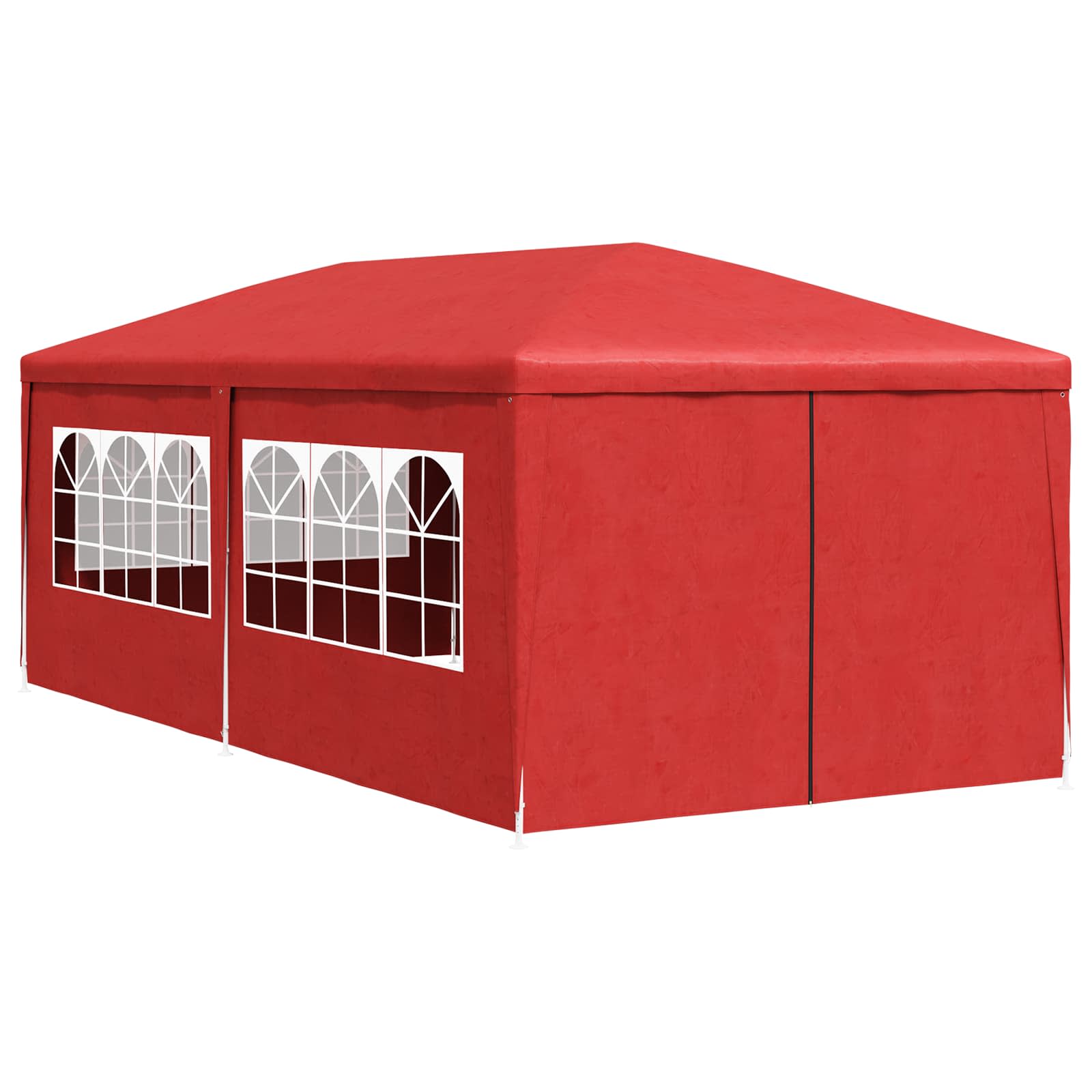 Party-Zelt 400 x 300 x 255 cm Rot PE und Stahl