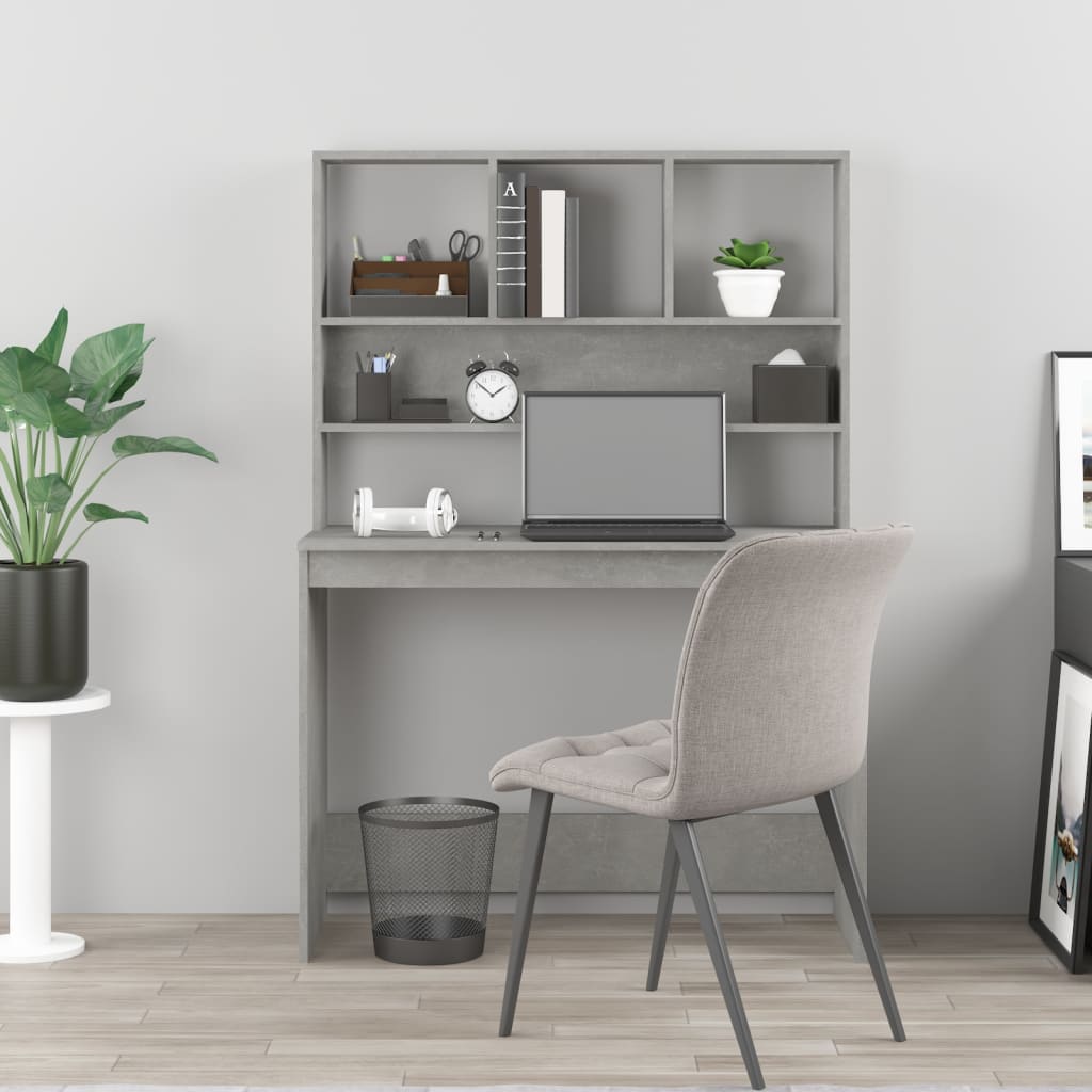Schreibtisch mit Regal Weiß 102x45x148 cm Holzwerkstoff