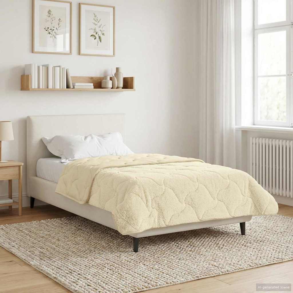 Winterbettdecke Gepolstert Anthrazit 135 x 200 cm