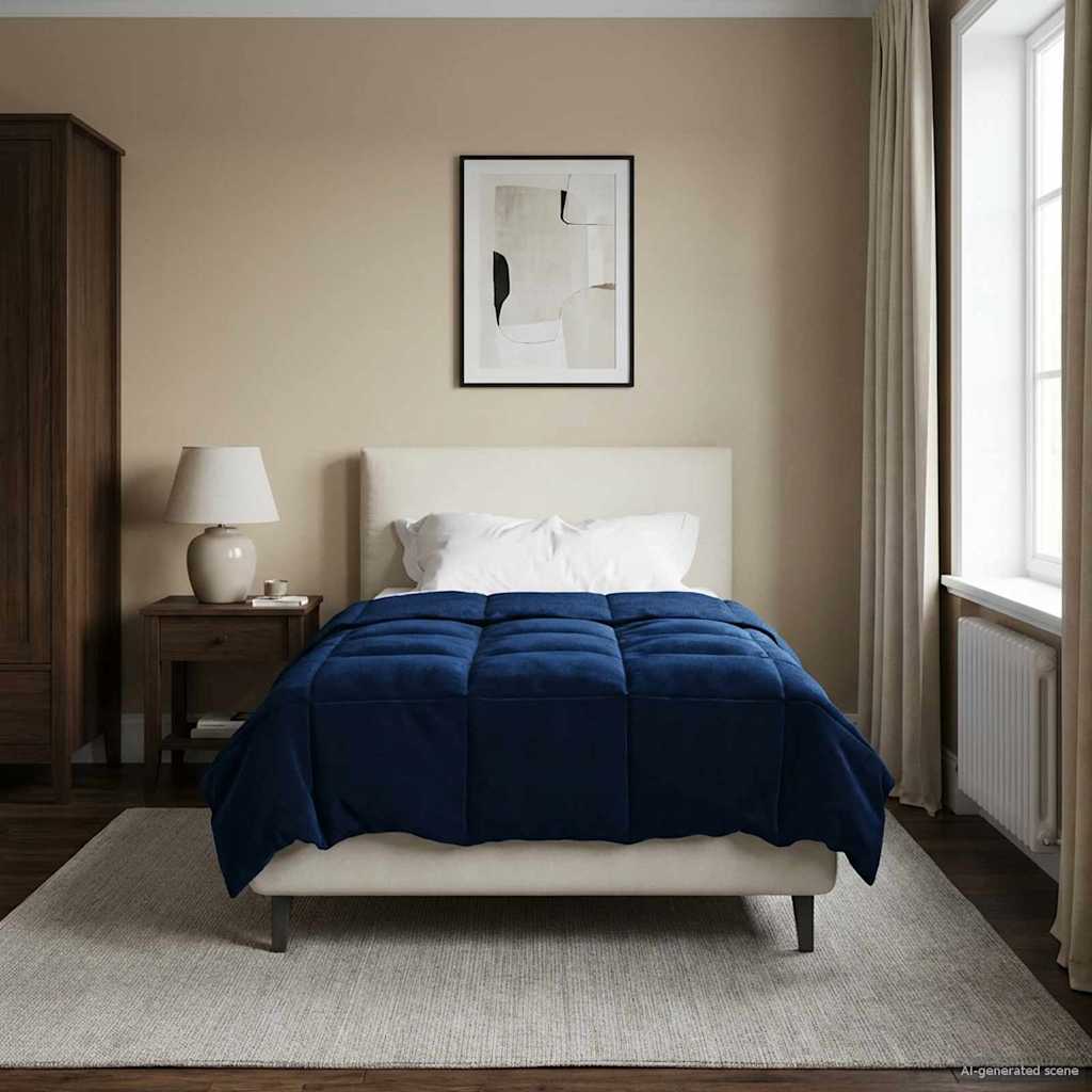 Winterbettdecke Gepolstert Anthrazit 240 x 260 cm Mikrofaser